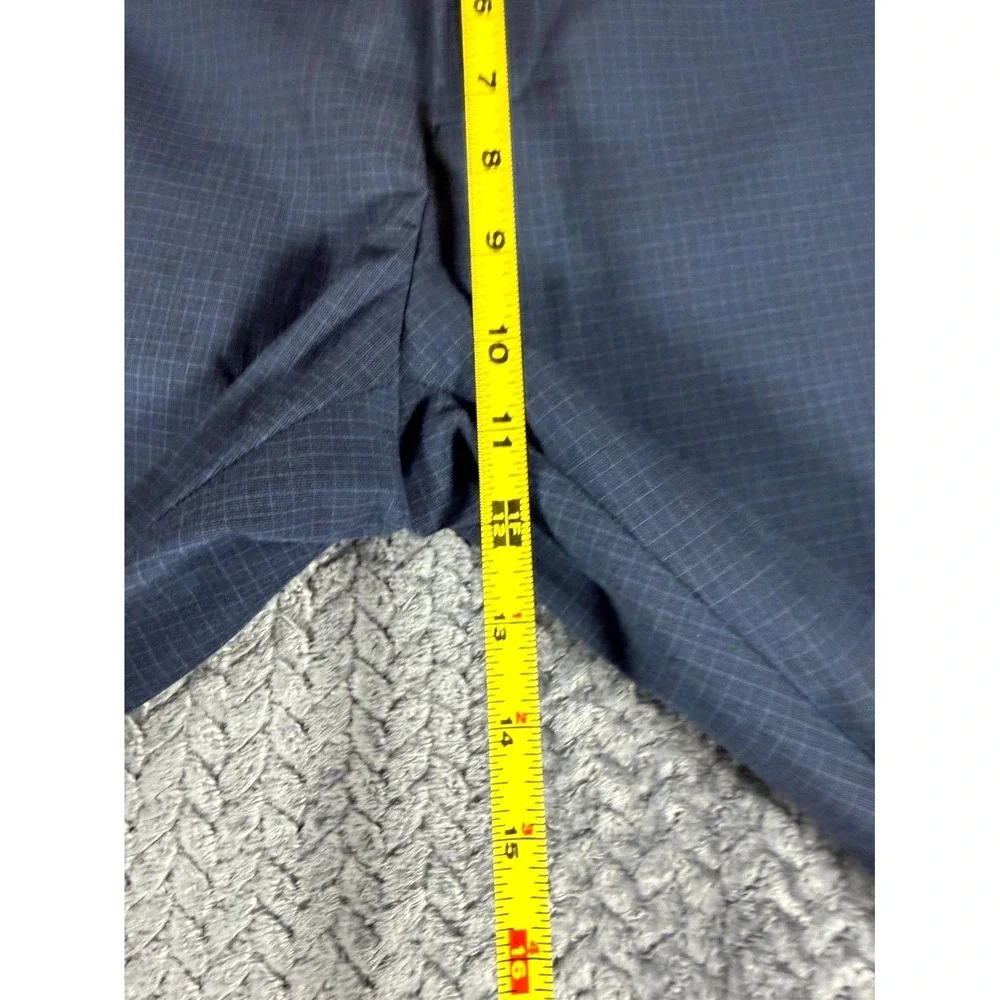 Banana Republic Dress Pants Mens 34x26.5 Blue Check Formal Slim Fit Straight Leg